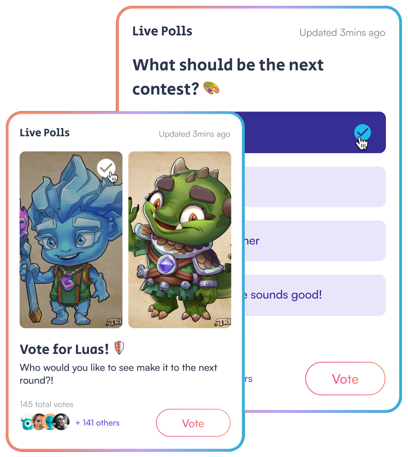 Tribes Studio Voting Live Polls